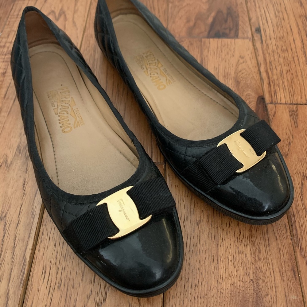 Salvatore Ferragamo Quilted Leather Ballet Flat